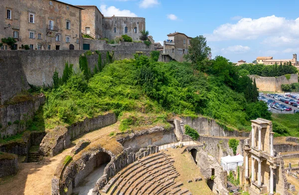意大利 伏尔泰拉 罗马圆形剧场的废墟 — 图库照片