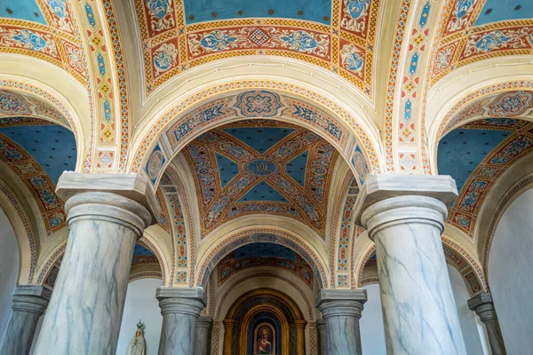 Pienza Ιταλία Σεπτεμβρίου 2019 Διακόσμηση Του Παρεκκλησίου Του Αγίου Φραγκίσκου — Φωτογραφία Αρχείου