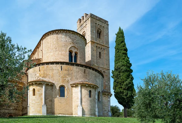 Castelnuovo Dellabbate Italy Municipaliry Montalcino Apse Antimo Abbey Twelth Century — 스톡 사진