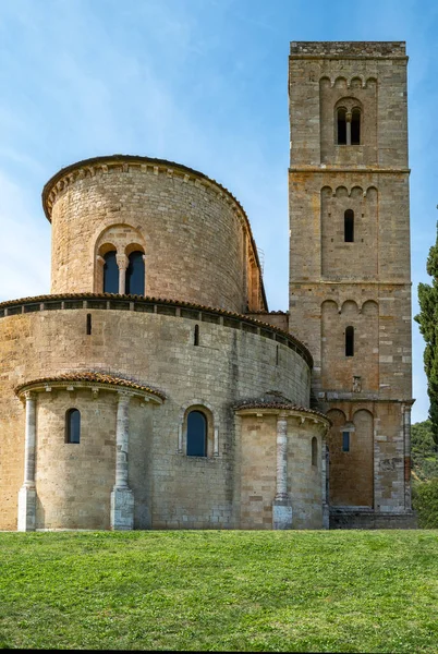 Castelnuovo Dellabbate Italy Municipaliry Montalcino Apse Antimo Abbey Twelth Century — 스톡 사진