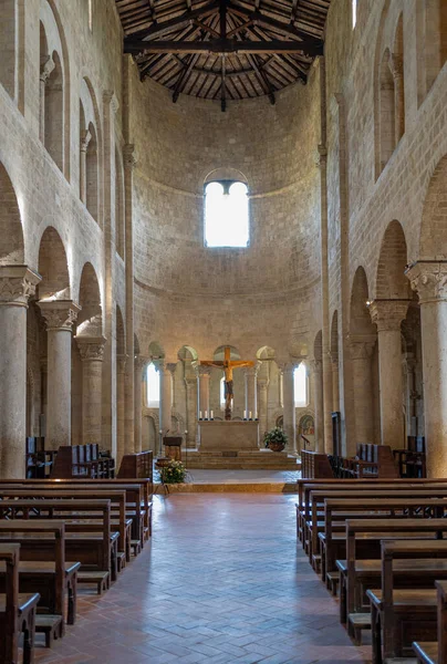 Castelnuovo Dell Abbate Itália Setembro 2019 Município Montalcino Nave Abadia — Fotografia de Stock