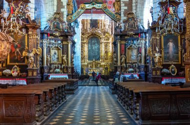 Cracow, Polonya - 7 Aralık 2017: Corpus Christi Kilisesi