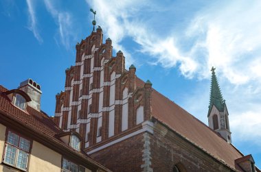 Riga, Letonya, St. John Kilisesi 'nin yukarıdan görünüşü
