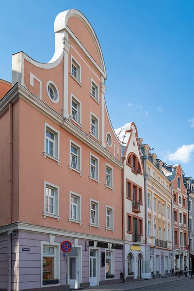 Riga Latvia Traditional Houses Tirgonu Street — Stock Photo, Image