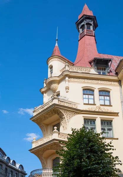 Riga Letonia Palacio Estilo Art Nouveau Casco Antiguo — Foto de Stock
