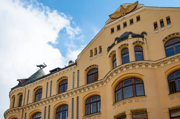 Riga Latvia Famous Cat House Old Town — Stock Photo, Image