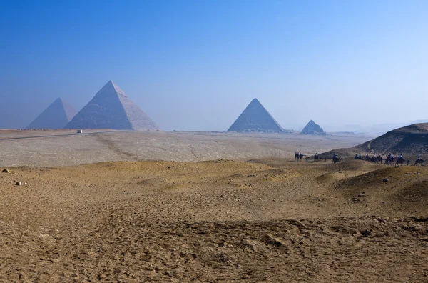 Гиза площадь пирамиды — стоковое фото