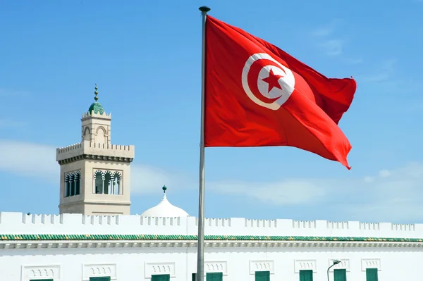 Tunisko vlajky — Stock fotografie