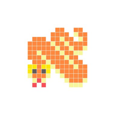 Temiz bir ikon düzeninde geometrik kare renk bloklarından yapılmış düz bir piksel tasarımı. Yaratıcı modern elementler, izole eşyalar ya da parlak zanaat projeleri için uygundur. Piksel Sanat Yılanı