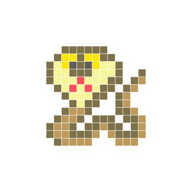 Temiz bir ikon düzeninde geometrik kare renk bloklarından yapılmış düz bir piksel tasarımı. Yaratıcı modern elementler, izole eşyalar ya da parlak zanaat projeleri için uygundur. Piksel sanat kobrası