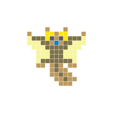 Temiz bir ikon düzeninde geometrik kare renk bloklarından yapılmış düz bir piksel tasarımı. Yaratıcı modern elementler, izole eşyalar ya da parlak zanaat projeleri için uygundur. Piksel sanat şeker planörü