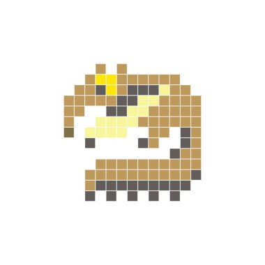 Temiz bir ikon düzeninde geometrik kare renk bloklarından yapılmış düz bir piksel tasarımı. Yaratıcı modern elementler, izole eşyalar ya da parlak zanaat projeleri için uygundur. Resim karıncayiyeni