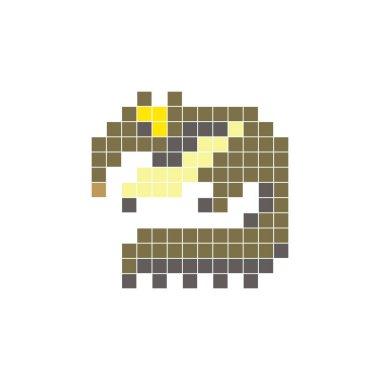 Temiz bir ikon düzeninde geometrik kare renk bloklarından yapılmış düz bir piksel tasarımı. Yaratıcı modern elementler, izole eşyalar ya da parlak zanaat projeleri için uygundur. Resim karıncayiyeni