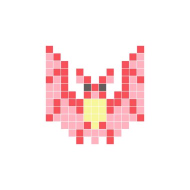 Temiz bir ikon düzeninde geometrik kare renk bloklarından yapılmış düz bir piksel tasarımı. Yaratıcı modern elementler, izole eşyalar ya da parlak zanaat projeleri için uygundur. Piksel sanat sopası