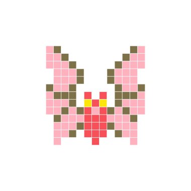 Temiz bir ikon düzeninde geometrik kare renk bloklarından yapılmış düz bir piksel tasarımı. Yaratıcı modern elementler, izole eşyalar ya da parlak zanaat projeleri için uygundur. Piksel sanat sopası