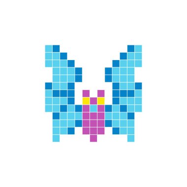 Temiz bir ikon düzeninde geometrik kare renk bloklarından yapılmış düz bir piksel tasarımı. Yaratıcı modern elementler, izole eşyalar ya da parlak zanaat projeleri için uygundur. Piksel sanat sopası