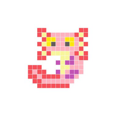 Temiz bir ikon düzeninde geometrik kare renk bloklarından yapılmış düz bir piksel tasarımı. Yaratıcı modern elementler, izole eşyalar ya da parlak zanaat projeleri için uygundur. Pixel sanat axolotl!