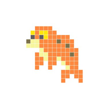 Temiz bir ikon düzeninde geometrik kare renk bloklarından yapılmış düz bir piksel tasarımı. Yaratıcı modern elementler, izole eşyalar ya da parlak zanaat projeleri için uygundur. Piksel resim mührü