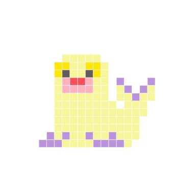 Temiz bir ikon düzeninde geometrik kare renk bloklarından yapılmış düz bir piksel tasarımı. Yaratıcı modern elementler, izole eşyalar ya da parlak zanaat projeleri için uygundur. Piksel resim mührü