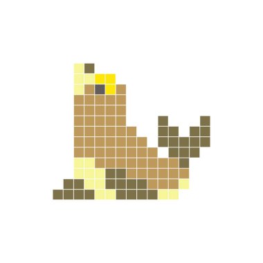 Temiz bir ikon düzeninde geometrik kare renk bloklarından yapılmış düz bir piksel tasarımı. Yaratıcı modern elementler, izole eşyalar ya da parlak zanaat projeleri için uygundur. Piksel resim mührü