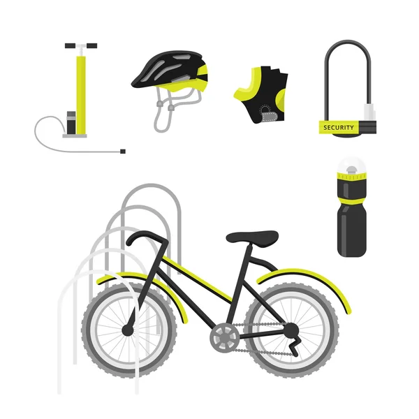 Equipo de bicicleta vector conjunto — Vector de stock