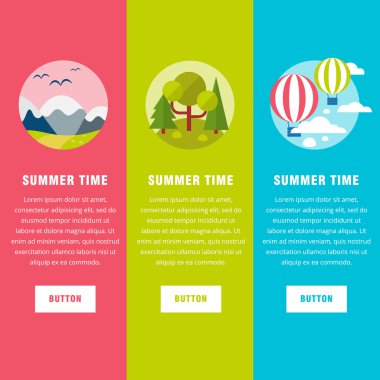 Yaz landskape arka plan afiş