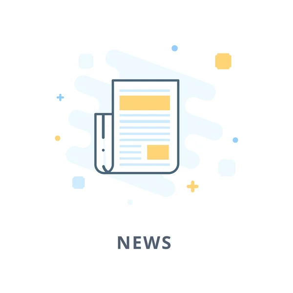 Creative news flat icon — Stock Vector