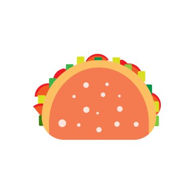 Düz burrito illüstrasyon.