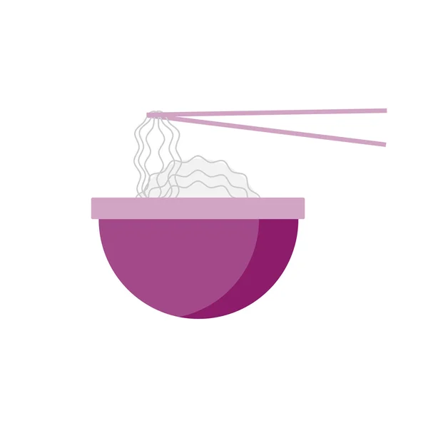 Fideos planos Ilustración. — Vector de stock