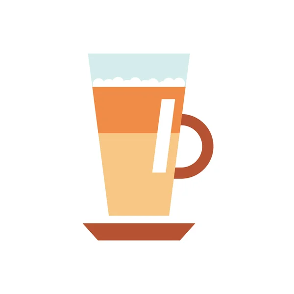 Café con leche plano — Vector de stock