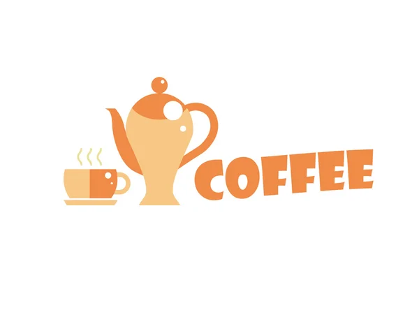 Kahve dükkanı illüstrasyon logosu — Stok Vektör