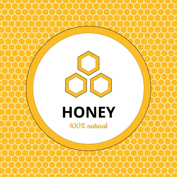 Logo, štítek na značku medu, kus — Stockový vektor