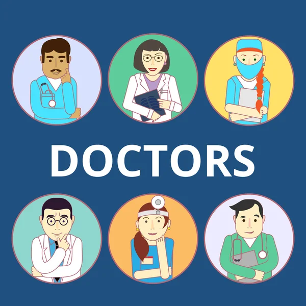 Lekarze i pielęgniarki — Wektor stockowy