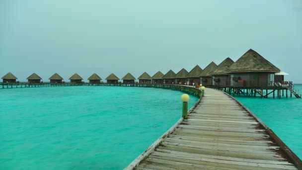 Krásný ostrov Maledivy s oceánem — Stock video