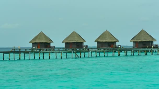 Bella isola delle Maldive con oceano — Video Stock