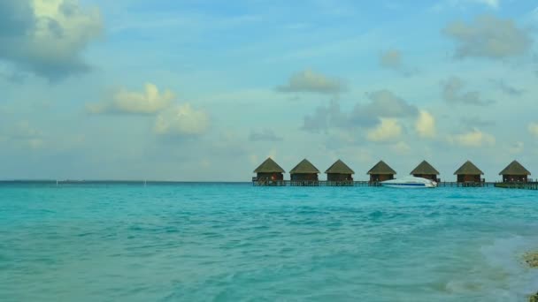 Bella isola delle Maldive con oceano — Video Stock