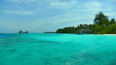 Güzel Maldivler ada okyanus ile