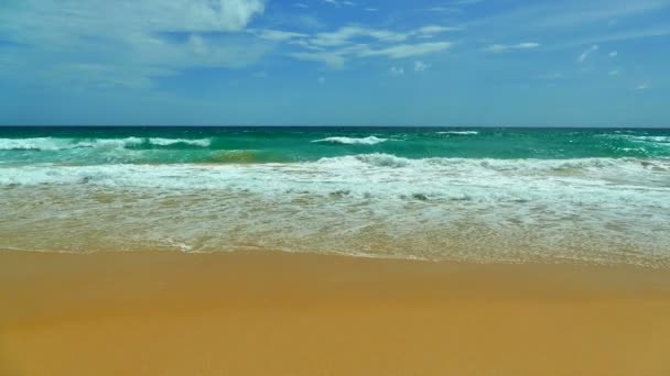 Hermosa isla de Maldivas con océano — Vídeos de Stock