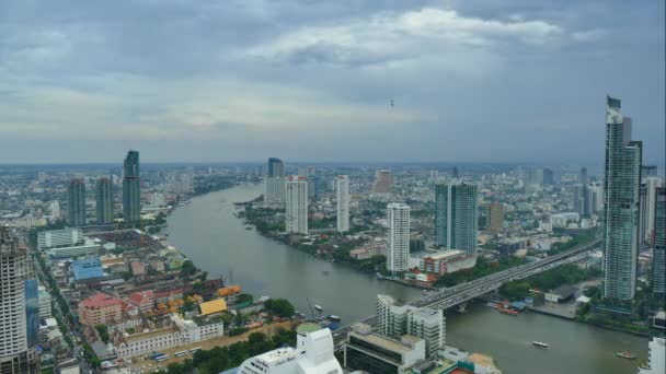 Město Bangkok v Thajsku ve dne — Stock video