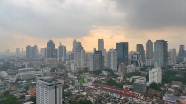 Gün batımında şehir Bangkok Tayland