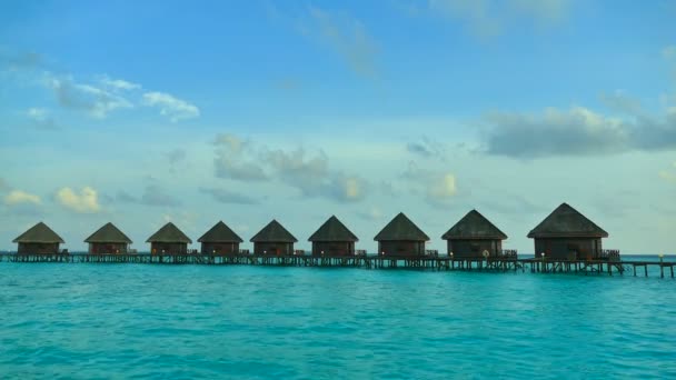 Bella isola delle Maldive con oceano — Video Stock