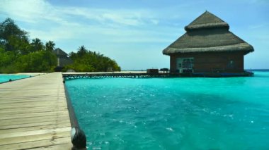 Güzel Maldivler ada okyanus ile