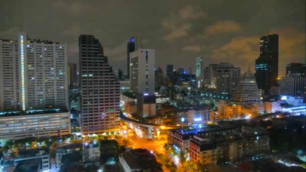 Gece şehir Bangkok Tayland — Stok video