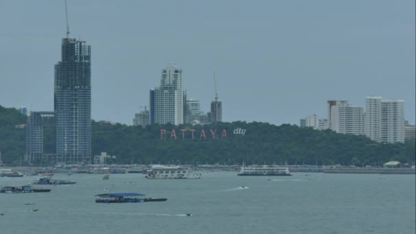 Pattaya city στην Ταϊλάνδη κατά τη διάρκεια της ημέρας — Αρχείο Βίντεο
