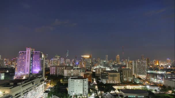 Bangkok Stadt in Thailand in der Nacht — Stockvideo