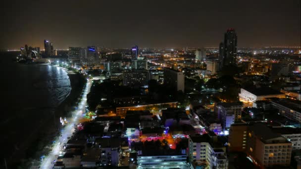 Bangkok ciudad en Tailandia por la noche — Vídeos de Stock