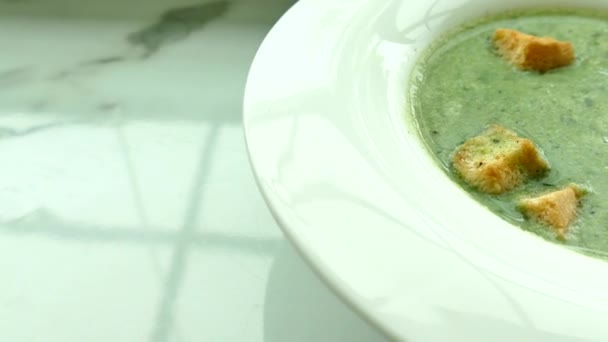 Sopa de legumes cremosa — Vídeo de Stock