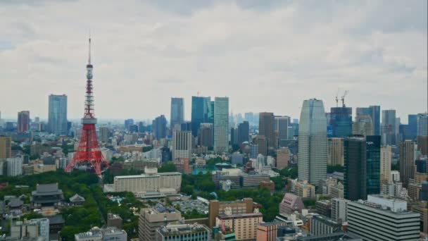 Letecký Pohled Město Tokio Japonsko — Stock video