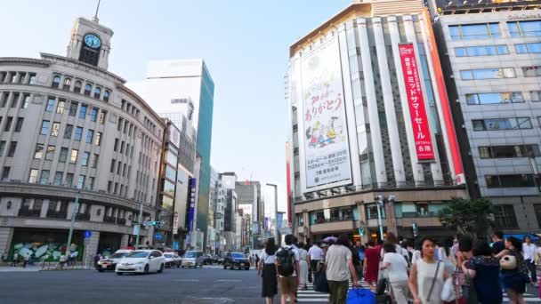 Tokio Japón Julio 2018 Gente Caminando Por Cruce Shibuya — Vídeos de Stock