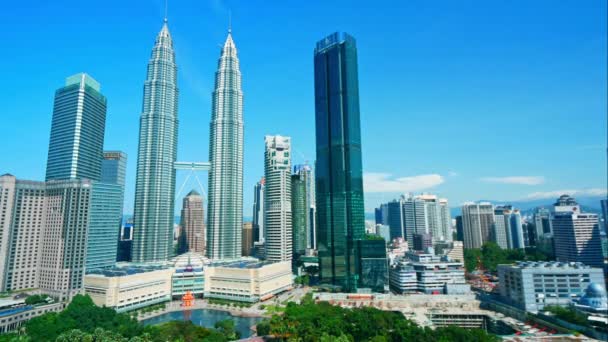 Kuala Lumpur Janeiro 2019 Belo Lapso Tempo Kuala Lumpur Skyline — Vídeo de Stock